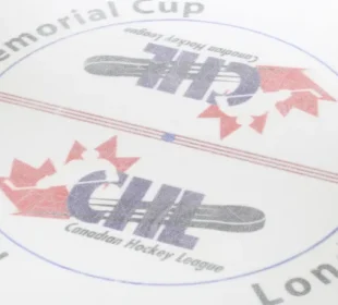 Logo da CHL no rink. (Reprodução: Getty Images)