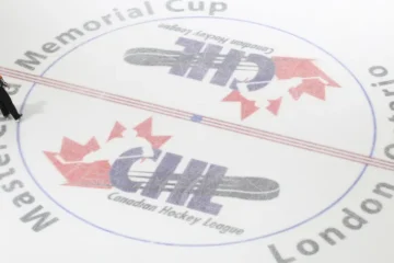 Logo da CHL no rink. (Reprodução: Getty Images)